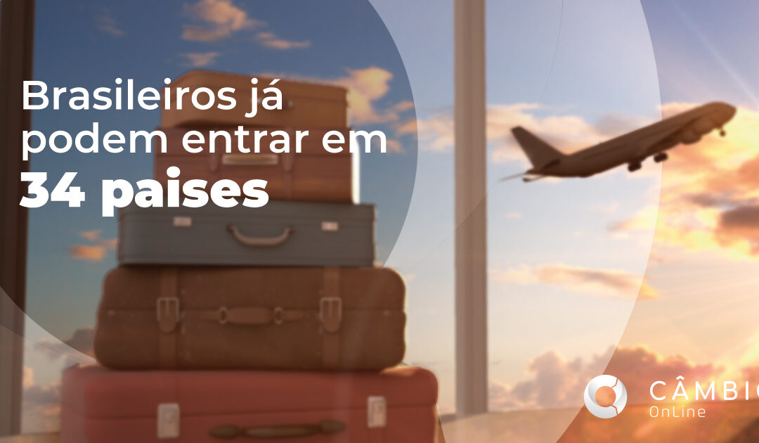 Sobe para 34 a lista de países que autorizam a entrada de brasileiros